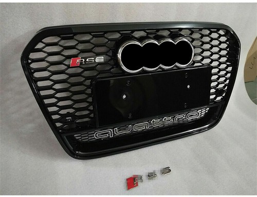 Rs6 stil schwarz - schwarz+chrome, grill